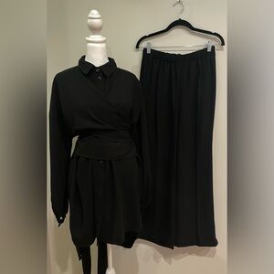 Modest Barbie 2 Piece Coord matching Set, suit set, work set, black